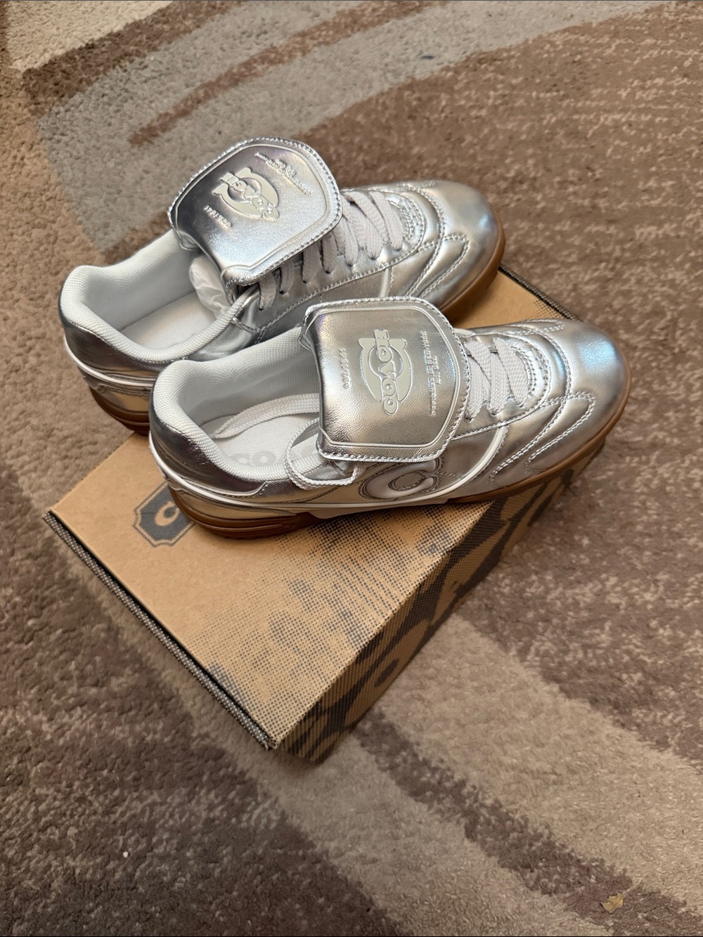 Coach Silver Metallic Sneakers - Picture 8 of 8